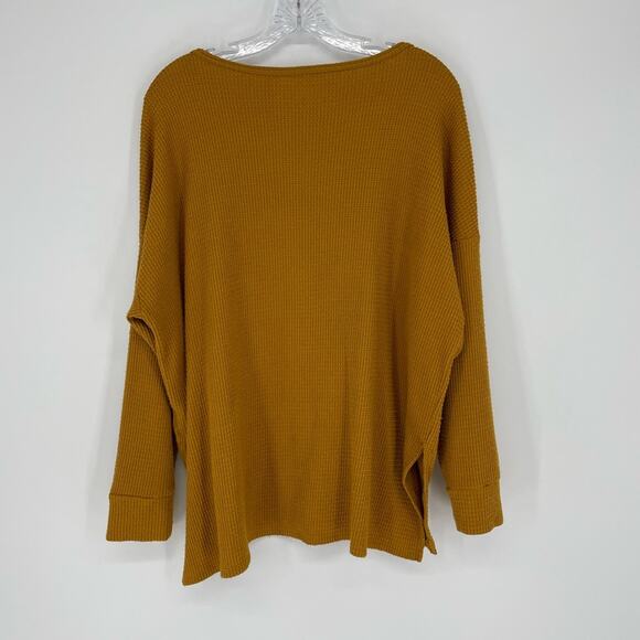 American Eagle Long Sleeve Waffle Knit Top Size Large - Picture 4 of 6